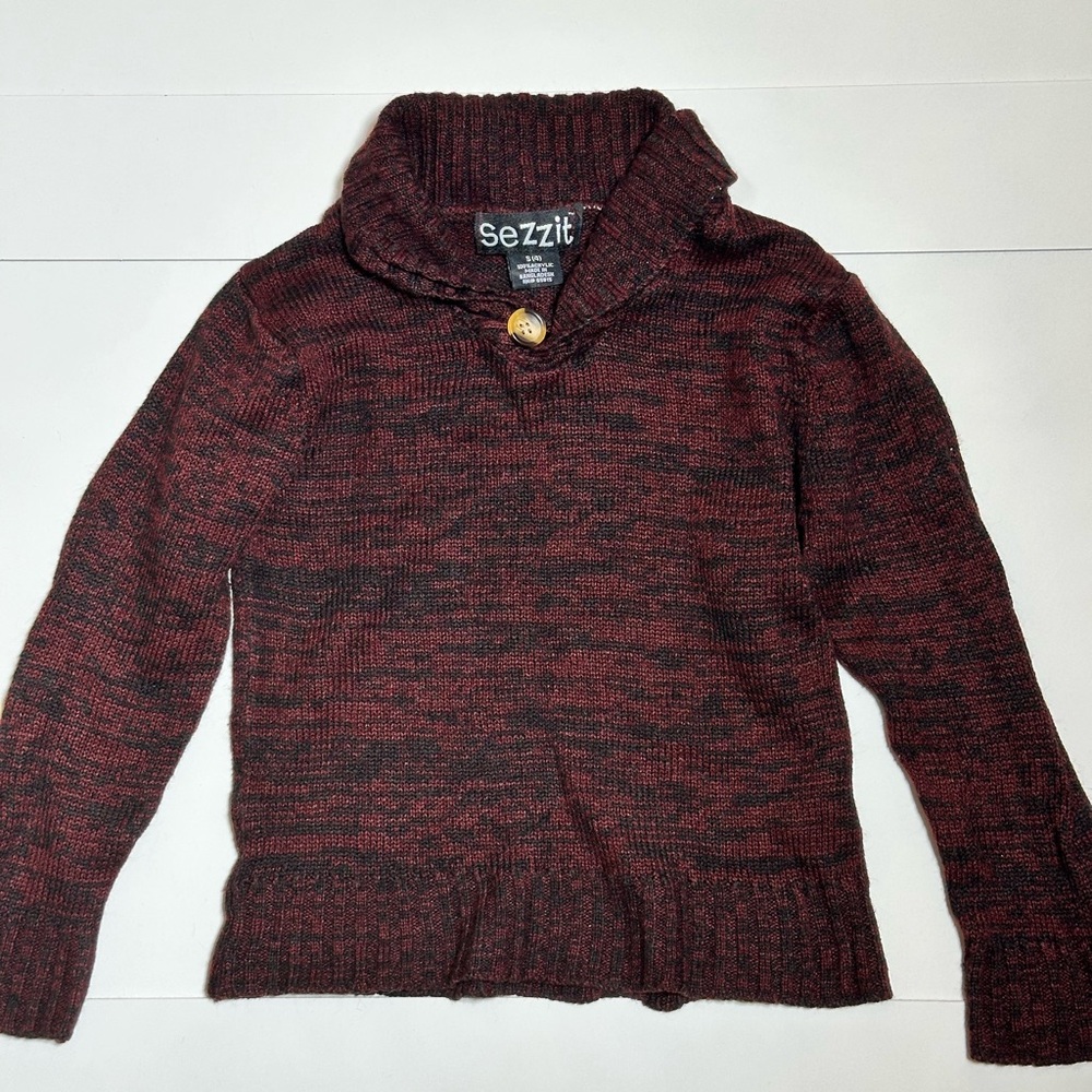 Sezzit Kids Maroon & Black Sweater Size S(4)